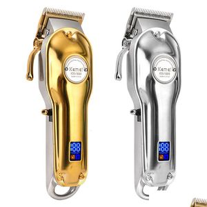 ヘアトリマーkemei fl metal for men ard beard professional clipper electricかみそり充電式カッティングハイン230303ドロップデリバリー製品dhgrc