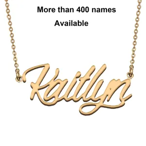 Chains Cursive Initial Letters Name Necklace For Kaitlyn Birthday Party Christmas Year Graduation Wedding Valentine Day Gift