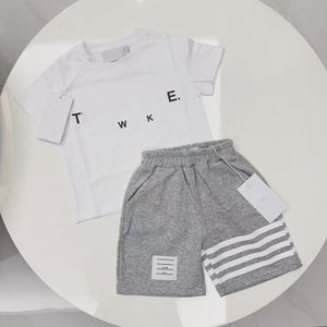 dziecięce ubrania dziecięce dzieci Krótki zestaw Dzieci Designer Ubranie Summer Boy Girl Dwukomowe zestawy luksusowe marki koronkowe litery