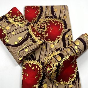 生地最新のゴールデンワックスアフリカンアンカラナイジェリアのもの縫製ドレス6ヤード用ドバイデザイン