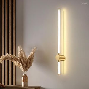 Wall Lamp LED Modern Long Lamps Simple Acrylic Indoor Decor Light Bedroom Bedside Living Room Background Decoration