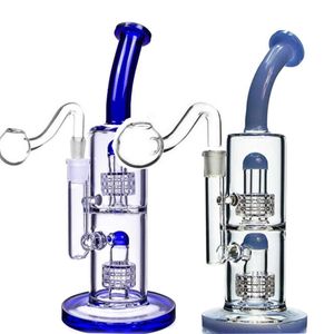 Matrix Perc Hookahs Gravity Glass Bong Bubbler Recycler Dab Rigs Rauchglas-Wasserpfeifen mit 18-mm-Kopf