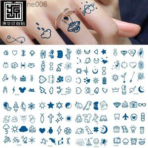 Tatuaggi colorati adesivi da disegno pianta a base di planimetria a base di battute cocleare succo di succo di tatuaggio dura per 15 giorni hyun yafeng è semi-permanentl231128