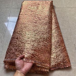 Tessuto 2022 di Alta Qualità Africano Nigeriano Tulle Tessuto di Pizzo Organza Del Ricamo Guipure Abito Del Partito Del Vestito Broccato Jacquard Da Sposa 5Yard