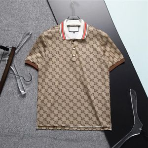 Hochwertiges, besticktes Kurzarm-Poloshirt aus Baumwolle für Herren, T-Shirt, koreanische Modekleidung, Sommer-Luxus-Top