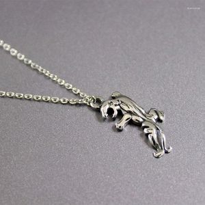 Chains 1pc Gothic Monster Stainless Steel Custom Necklace Vintage 3D Animal Leopard Pendants Necklaces Geek Men Kids Memorial Jewelry