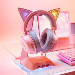 Headphones & Earphones Kitten Gaming Headset TNX 7.1 Surround Sound Headset USB Interface Active Noise Cancelling Microphone Headset Gamer
