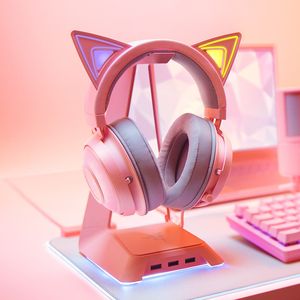 Cuffie Auricolari Cuffie da gioco Kitten Cuffie con audio surround TNX 7.1 Interfaccia USB Microfono con cancellazione attiva del rumore Cuffie da gioco