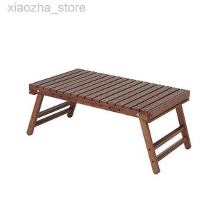 Camp Furniture Outdoor Solid Wood Table Portable Folding Table Camping Hiking Barbecue Small Table Self-driving Tour Rack Picnic Table