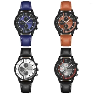 Armbandsur Popacc modeföretag stora urtavla klockor män enkel kvarts pojkvän gåva fest dekoration