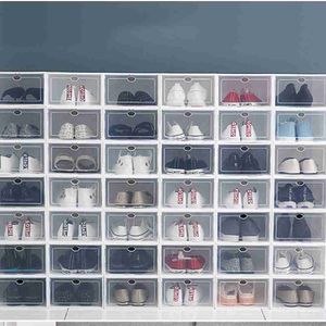 es Bins Japanese Minimalist Transparent Dustproof And Anti-Oxidation Drawer Shoe Box Storage Organizer W0428