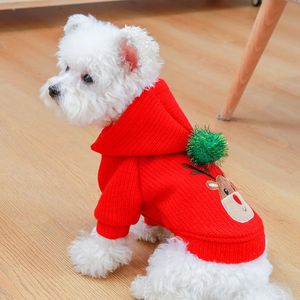 Maglioni 2022 Inverno Natale Pupazzo di neve Pet Vestiti per cani Abito in cotone Gonna di lana Principessa Abbigliamento caldo per cani di piccola taglia Abbigliamento Forniture