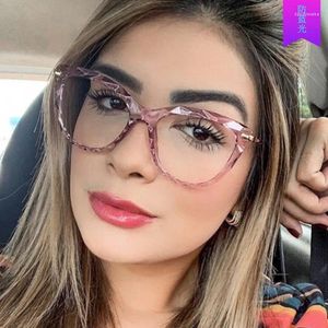 Sunglasses Ladies Fashion Multi-Cut Cat's Eye Anti-Blue Light Frames Reading Glasses Myopia Hyperopia Customizable Prescription 2500