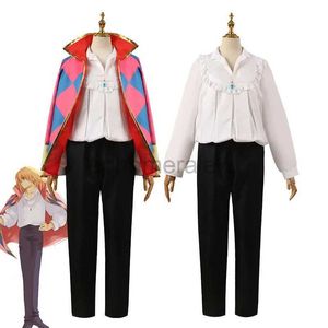 Costumi anime Anime Howl Costume cosplay Il castello errante di Howl Giacca cosplay Collana Cappotto Set completo Costumi di Halloween per donna Uomo zln231128