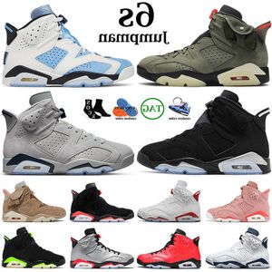 Jumpman 6 Men Women 6s баскетбольная обувь Металлические серебряные серебряные Джорджтаун UNC Белый красный Oreo Британский хаки олив