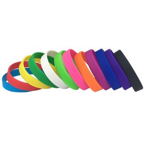Prosta konstrukcja Kolorowa silikonowa bransoletka sportowa opaska Braceletów Dostosowane logo