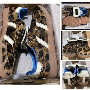 المصمم الأصلي Leopard Print Casual Wales Bonner Shoes Mens Womens Running Shoes Spezial Outdoor Designer Sneakers Resports Trainers Big 36-45