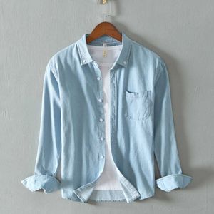Мужские куртки новая японская модная молодежная рубашка, мужская повседневная джинсовая рубашка с длинным рукавом мужская котле