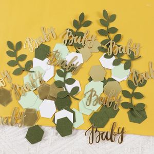 Party Decoration 1 Pack Baby Shower Leaf Paper Confetti för kön avslöja födelsedagsbordspridningar leveranser