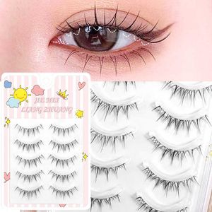 3 PC Falsche Wimpern 5 Paar/Karton Cross Messy Manga Falsche Wimpern Natürliche Wimpernverlängerung Japanische Fee Kleiner Teufel Cosplay Augen Make-up Zubehör Z0428