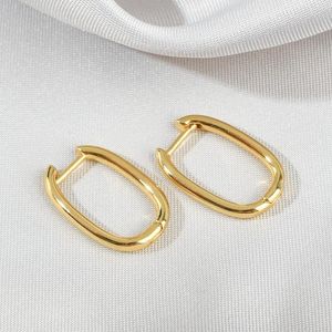 Hoop Earrings C.QUAN CHI Baroque Rectangle Gold Plated Dangle Women Jewelry Gifts Wholesale