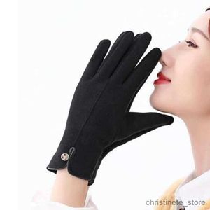 Children's Mittens Women's Winter Riding Warm gloves Outdoor Sports Internal Plush Full Finger Nonslip Coldproof Touch Screen Driving Gloves