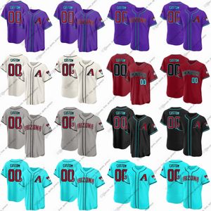 2024 Cool Base Custom Baseball Jersey Рэнди Джонсон Ник Ахмед Мэдисон Бумгарнер Эван Лонгория Корбин Кэрролл Черный золото Мигель Кастро Эндрю Чафин