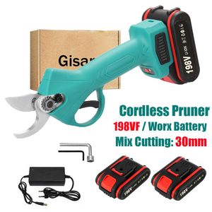 Scharen 198VF Cordless Electric Pruner Rechargeable Battery Pruning Shear Efficient Fruit Tree Bonsai Tree Branches Cutter Landscaping