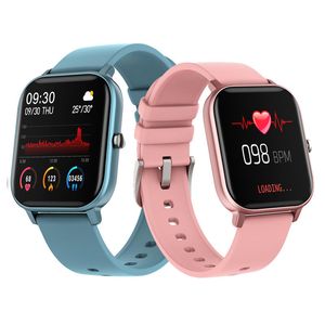 P8 Smart Watch Partis och blodtrycksövervakning 1,4-tums HD Full pekskärm Multi-Sports Armband