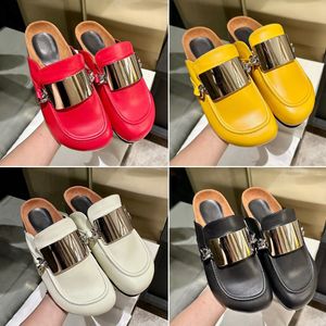 Luxury designer slippers women's mule shoes JW fashion metal decorative clogs slides Boston wrap head pull cork slippers summer outdoor non-slip lazy beach shoes 35-40