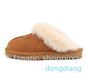 Designer Fur Slippers Women Slides Sandals Womens Mens Winter Snow Shoes Classic Mini Ankle Sneakers Black Chesut