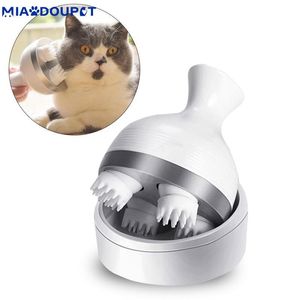 Pielęgnacja Miaodupet Pet Intelligent Electric Cat Masager 3D Głowa masażer koty Automatyczne obracanie ładowanie smok smokowy masaż ręki