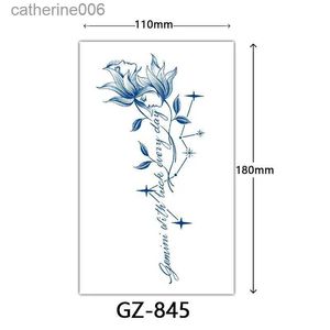 Татуировки Цветные наклейки для рисования Коллекция сексуальных цветов Водонепроницаемые водонепроницаемые временные татуировки Прочные цветы-бабочки Поддельные татуировки для женщин, девушек и мужчинL