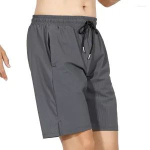 Shorts de corrida exercício masculino casual jogging treino nylon bottoms bolso zip treinamento secagem rápida esporte respirável