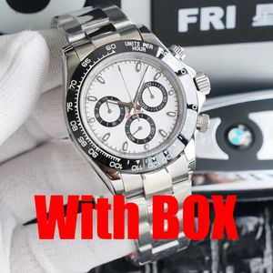 Luxury Mens Watch Designer Watches High Quality With Box Automatisk mekanisk rörelse Keramisk Bezel rostfritt stål Vattentäta lysande