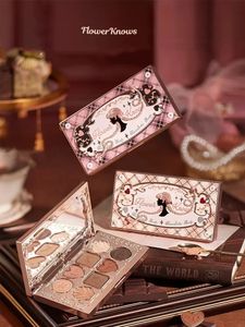 Eye Shadow Flower Knows Chocolate Shop Series Eye Shadow 8 Color Palette Matte Pearlescent Mashed Potato Texture Eyeshadow Natural Makeup 231128