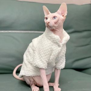 Kattdräkter Höst- och vinter Petkläder Varma mjuka Sphynx Kitten Katter Tillbehör Ropa Para Gato -leveranser