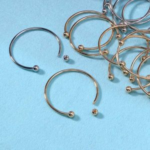 Bangle 10pcs Otwórz Bransles Pół dla kobiet biżuteria DIY, tworząc końcowe kulki kulkowe urok Wirstband Dropship