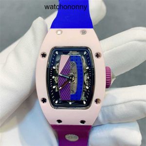 Designer Ri mlies Luxury watchs Women Manufacturer Supply Waterproof Luminous Automatic Wrist Mechanical Pastel Lavender Watch