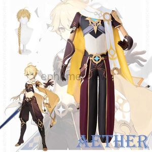 Anime Costumes Impact Aether Cosplay Costume Uniform Wig Anime Halloween Högkvalitativa kostymer för kvinnors spel ZLN231128