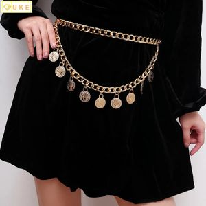 Navel Bell Button Rings Mode-sieraden Portret Coin Hanger Body Chain Sexy Cool Romantisch Su Eenvoudige Taille Chain Femalegifts voor Vrouwen 231128