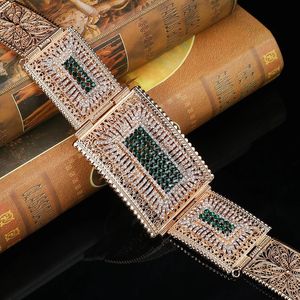Altra cintura ingioiellata con catena in metallo in stile arabo per abito da festa di nozze da donna pieno di diamanti Design intagliato a mano 231128