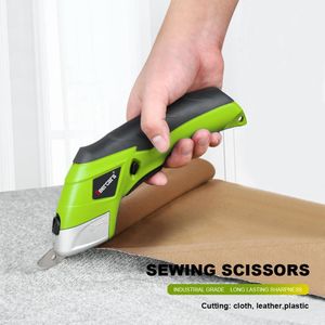 Scharen Tyg Sewing Scissors 3.6V Ladda Liion Batteri Electric Cutter Curtain Mattor Läder Tyg Kartong med trådlösa Power Tools