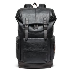 Men Large Leather Antitheft Travel Backpack Laptop luxurys Bags Black Bagpack Boy Big Capacity School Male Business women Shoulder306S