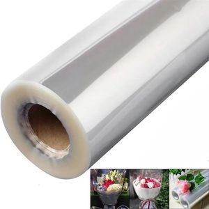 Papier pakowy 1 Roll Clear Celophan Roll do prezentu Flower Buquet Kosze owijające sztuki i rzemiosła dostarcza opakowanie celofan 231127