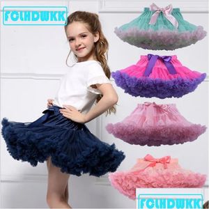 Kjolar kjolar barn flickor tle kjol baby flicka kläder tutu pettiskirt mode prinsessa för kläder droppleverans baby, barn moderskap dhfrs