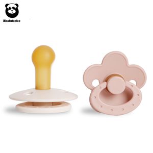 Baby Teethers Toys Modabebe Silicone Pacifier Food Grade born Soother Solid Color Dummies Nipple For Bebe 2PCS 230427