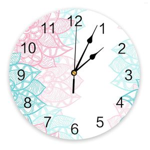 Настенные часы мандала цветочная линия текстура современный дизайн