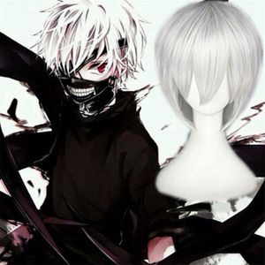 Short Wigs Comic Cosplay Wig Tokyo Ghoul Species Golden Wood Ground Silver White Halloween Play Synthetic Hair
