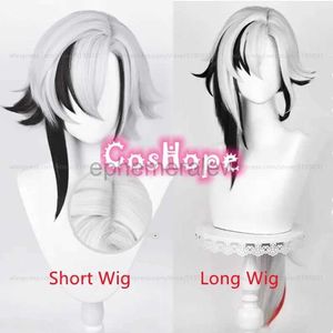 アニメコスチュームArlecchino Cosplay Wig Knave Fatui Cosplay White Black Wig CosplayアニメCosplay Wig耐熱合成ウィッグZLN231128